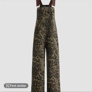 Leopard Print Overalls